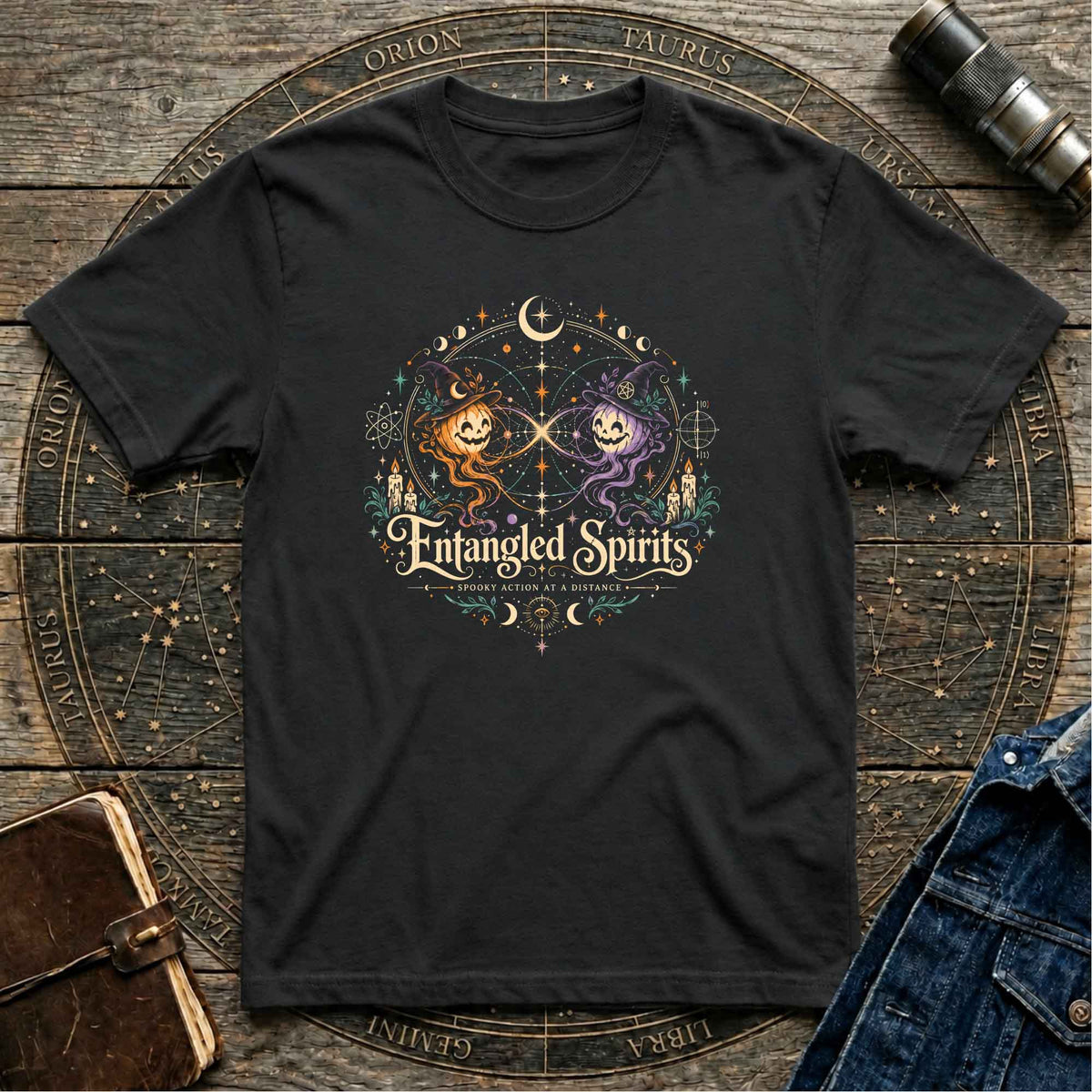 Black Halloween T-Shirt Entangled Spirit