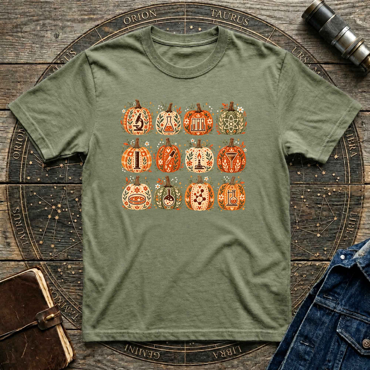 Halloween T-Shirt Boho Lab Pumpkins