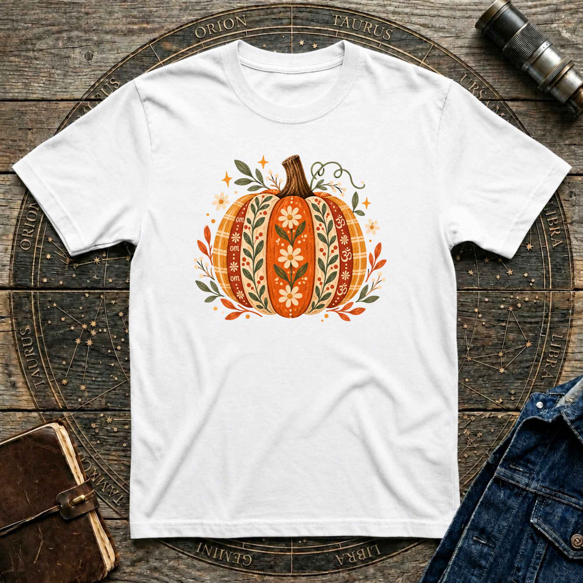 Halloween T-Shirt Boho OM Pumpkin