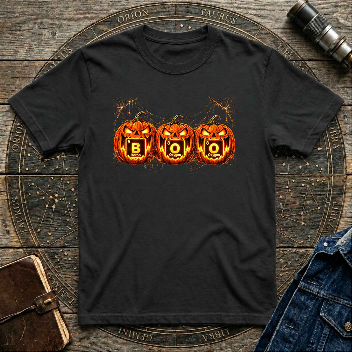 Halloween Black Pumpkin  Science T-Shirt