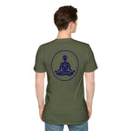 Blue Yogi With Radiating Light  Tee - Back Only Design