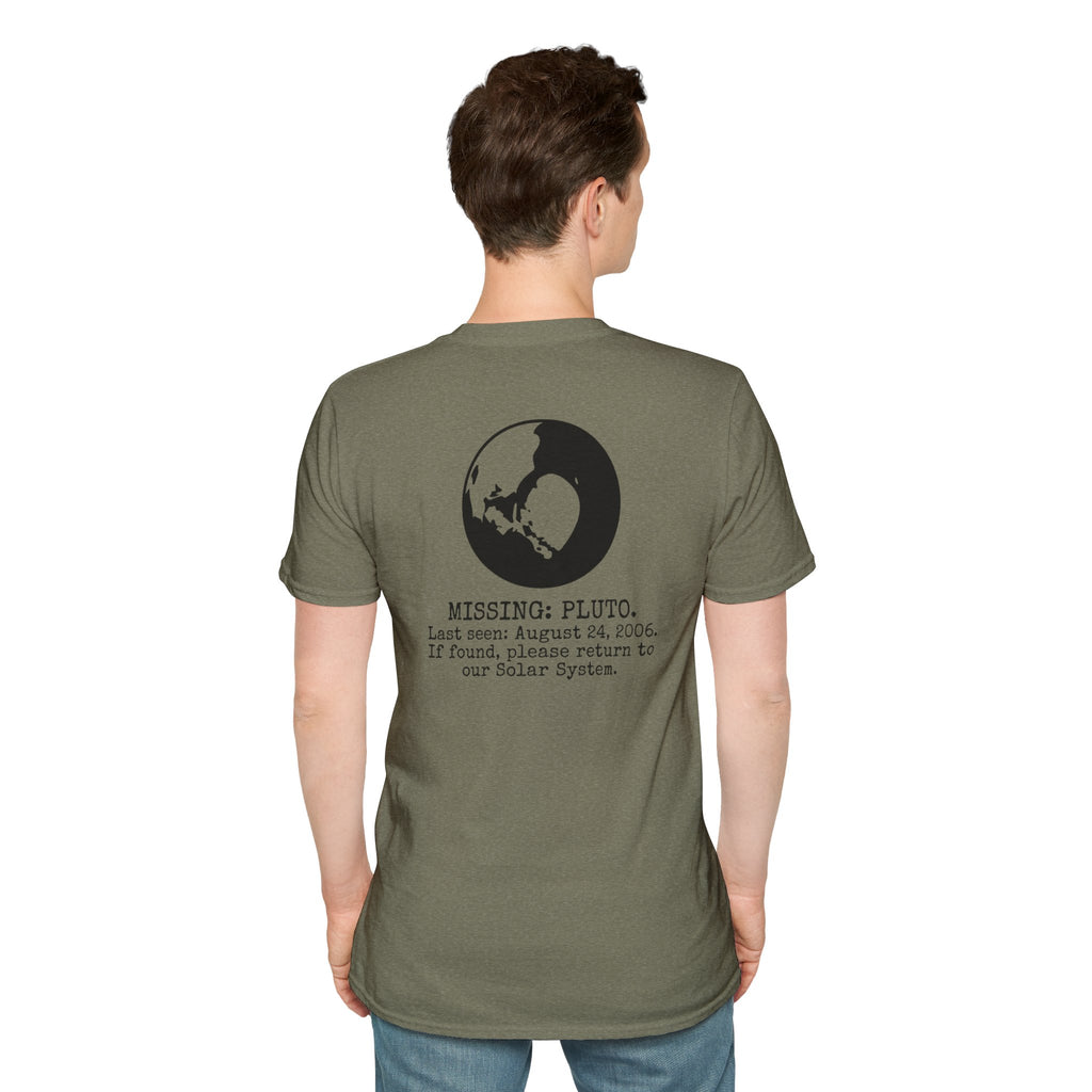 Pluto Missing Cosmic Tee - Back Only Design