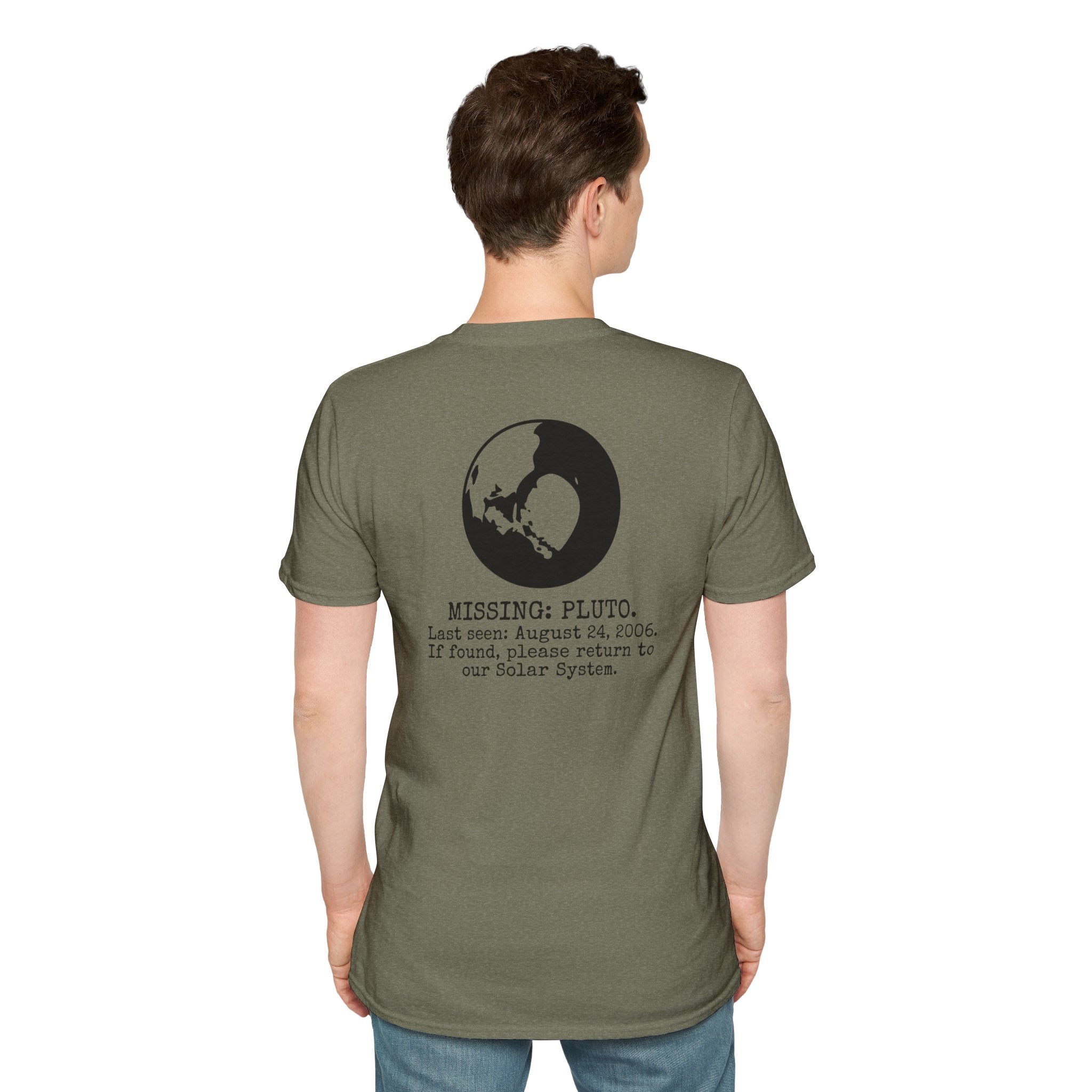 Pluto Missing Cosmic Tee - Back Only Design