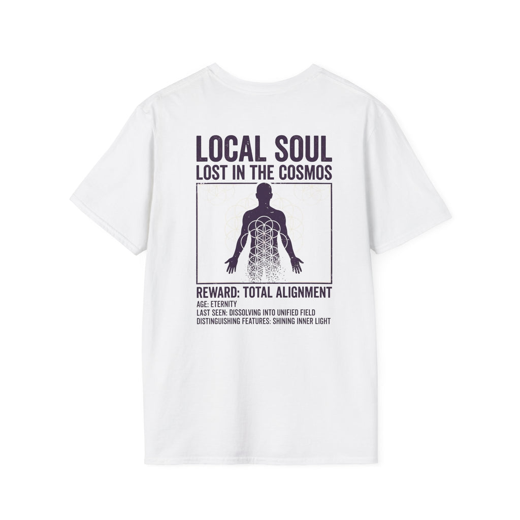 Lost Soul White Tee — Minimal Everyday T-Shirt (back print only)