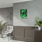 Spray Paint Art Green Cosmic Pyramids Poster