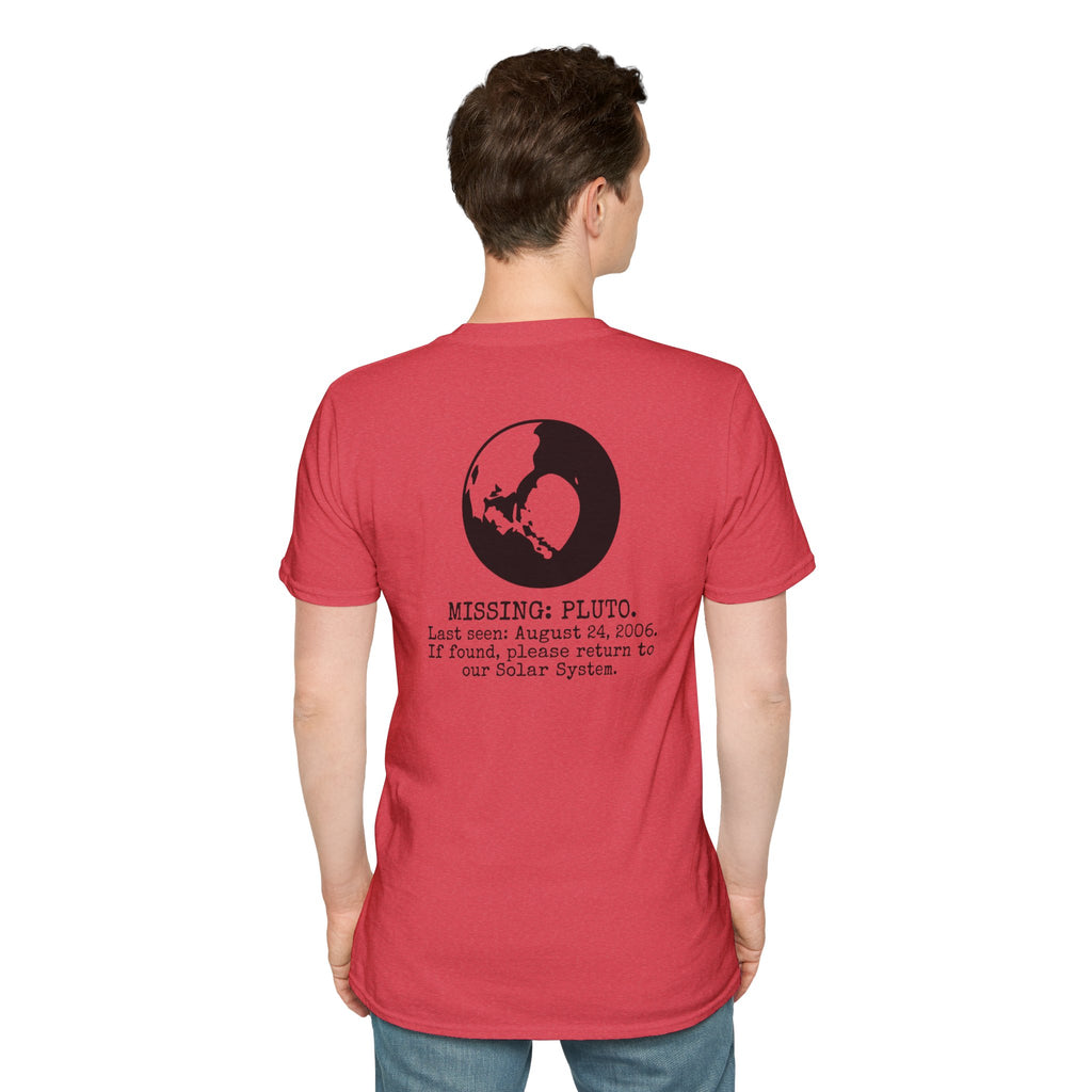 Pluto Missing Cosmic Tee - Back Only Design