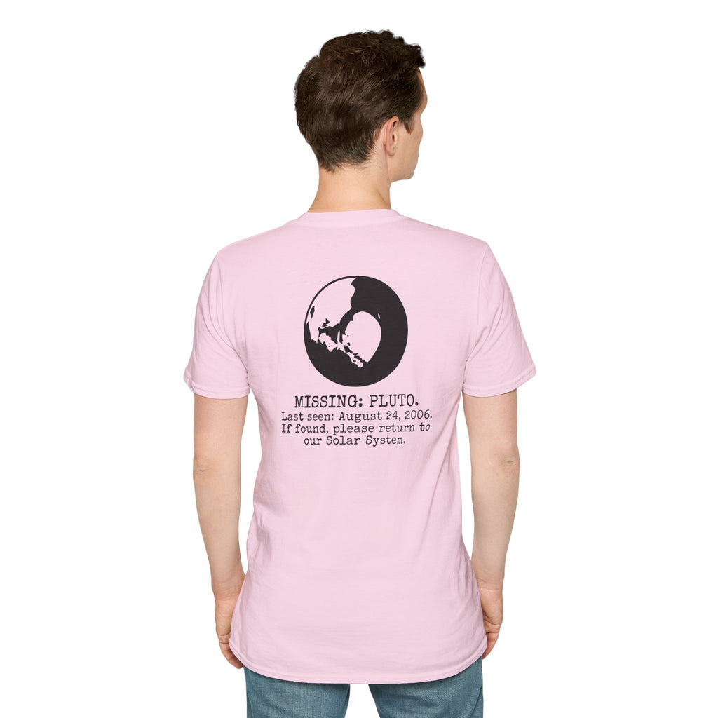 Pluto Missing Cosmic Tee - Back Only Design