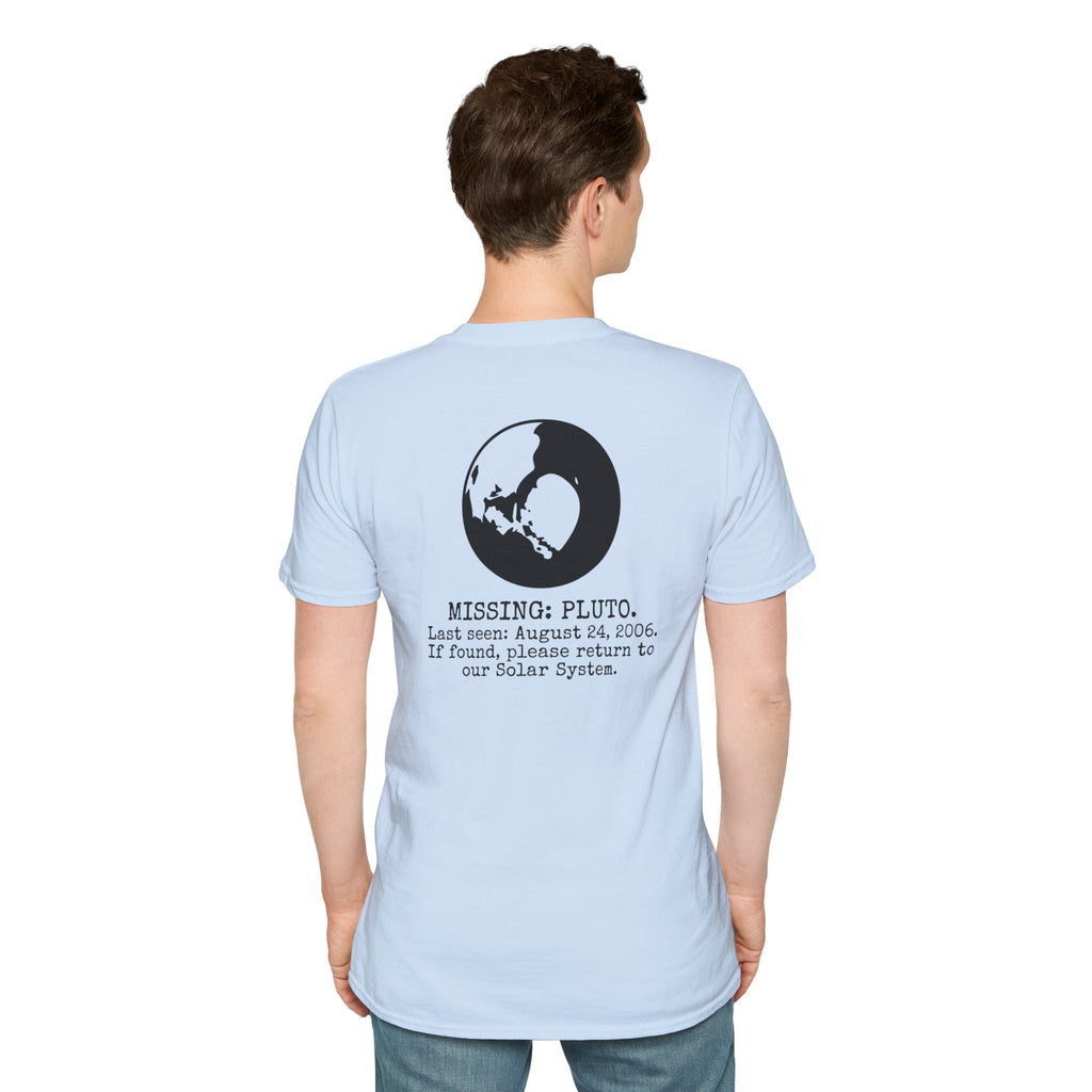 Pluto Missing Cosmic Tee - Back Only Design