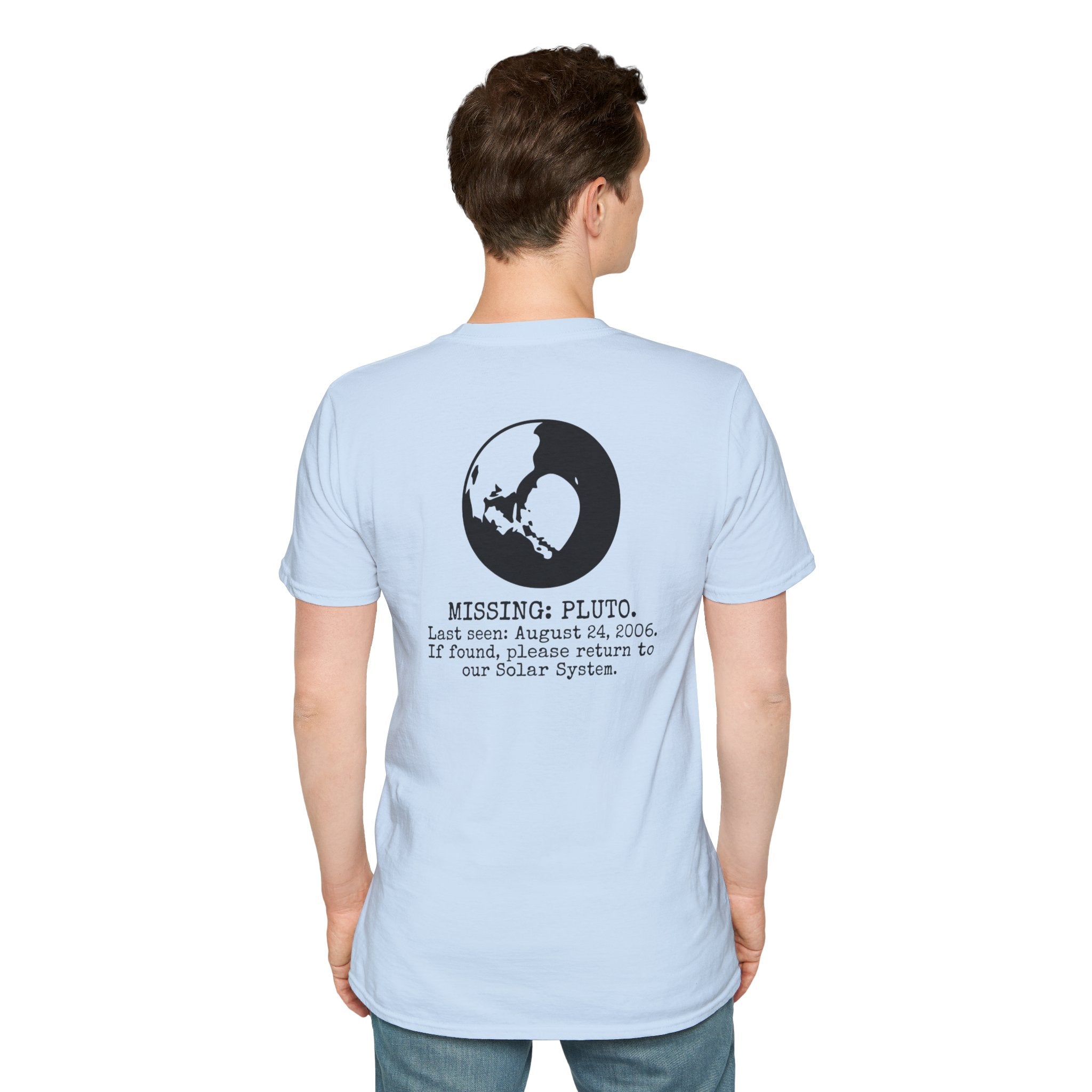 Pluto Missing Cosmic Tee - Back Only Design