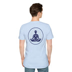 Blue Yogi With Radiating Light  Tee - Back Only Design