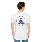 Blue Yogi With Radiating Light  Tee - Back Only Design