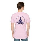Blue Yogi With Radiating Light  Tee - Back Only Design