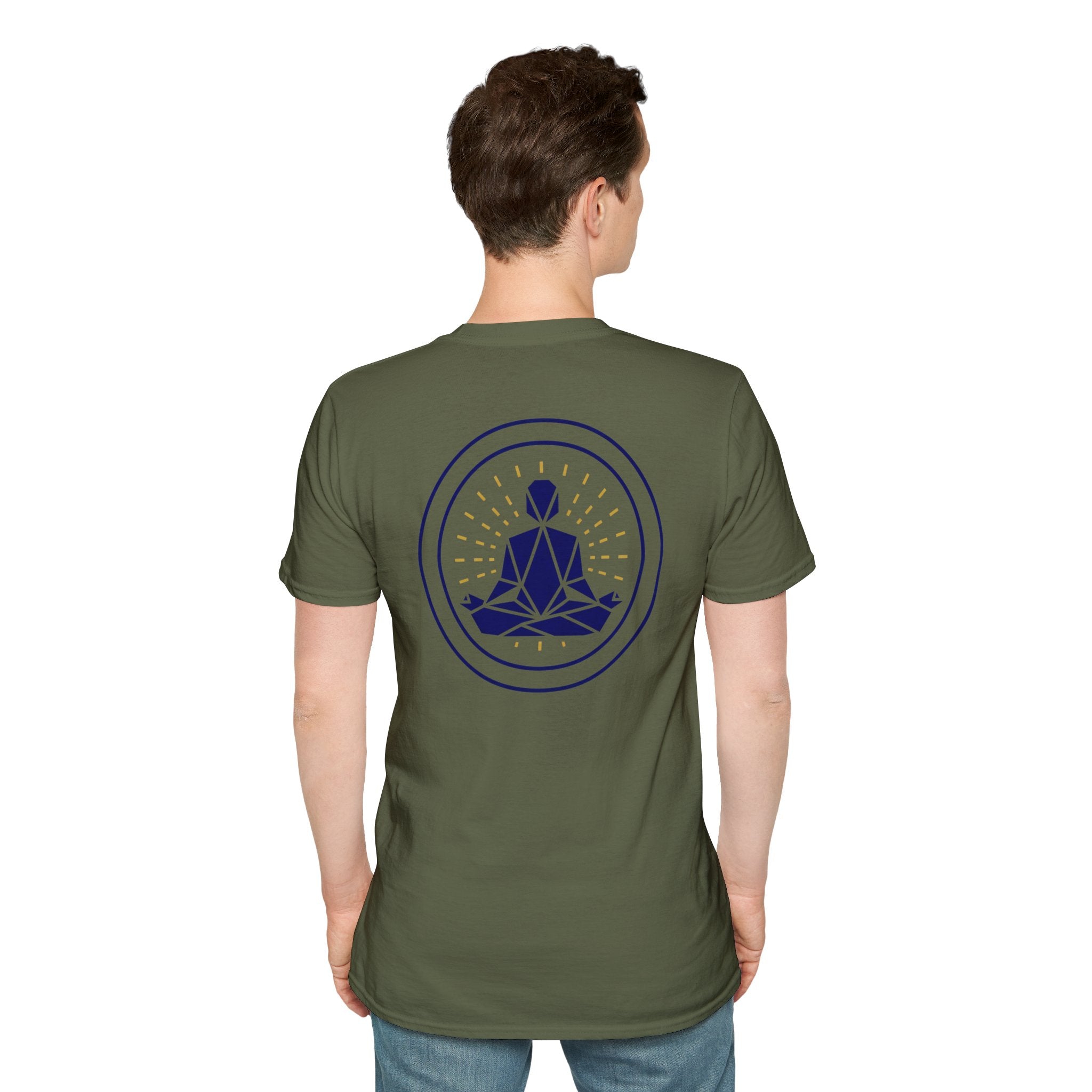 Blue Meditating Yogi Back Only Design